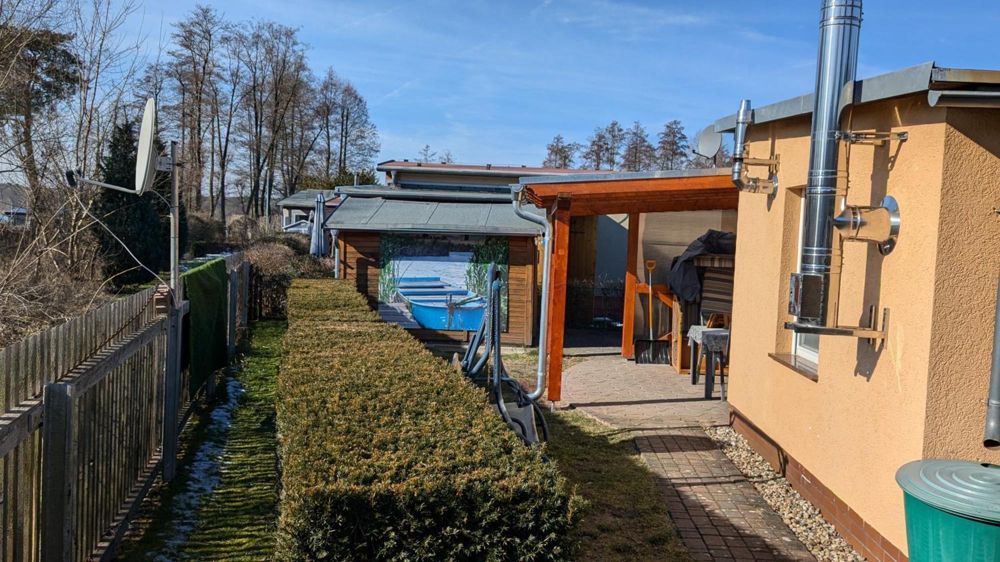 Spreewaldhaeuser Golinski Mit Kamin Am Neuendorfer See Alt Schadow Exteriör bild